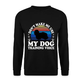 Coton De Tuléar Chien Amour Silhouette Vintage Coucher de Soleil - Sweat-shirt Unisexe - noir - Devant - Alina (178cm) & Michal (187cm)