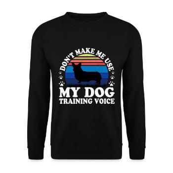 Corgi Dog Silhouette Vintage Sunset for Dog Lovers - Unisex Sweatshirt - black - Front - Alina (178cm) & Michal (187cm)
