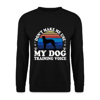 Cordoba Fighting Dog Lover Silhouette Retro Sunset - Unisex Sweatshirt - black - Front - Alina (178cm) & Michal (187cm)
