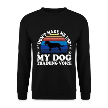 Drever Dog Lover Silhouette Vintage Sunset - Unisex Sweatshirt - black - Front - Alina (178cm) & Michal (187cm)
