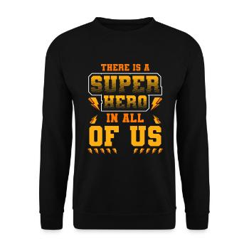 Everyday life rescuers help comics - Unisex Sweatshirt - black - Front - Alina (178cm) & Michal (187cm)