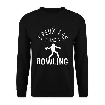 J'peux pas j'ai bowling - Sweat-shirt Unisexe - noir - Devant - Alina (178cm) & Michal (187cm)