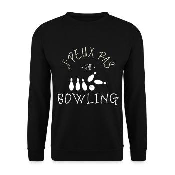 J'peux pas j'ai bowling - Sweat-shirt Unisexe - noir - Devant - Alina (178cm) & Michal (187cm)