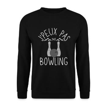 J'peux pas j'ai bowling - Sweat-shirt Unisexe - noir - Devant - Alina (178cm) & Michal (187cm)