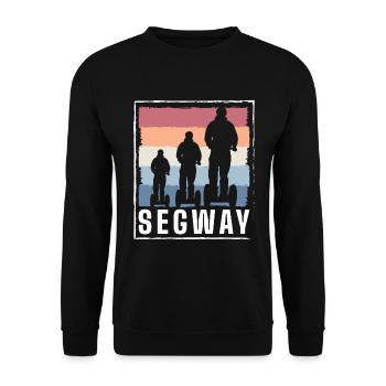 Scooter Segway Tour E-Scooter Activities - Unisex Sweatshirt - black - Front - Alina (178cm) & Michal (187cm)