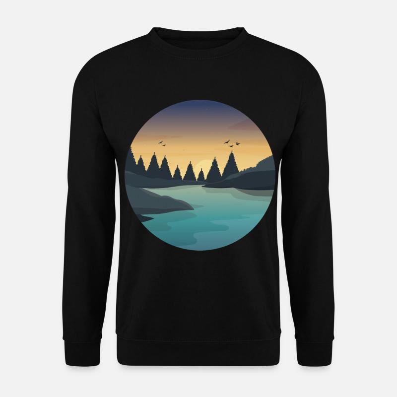 hiking nature mountain gift - Unisex Sweatshirt - black