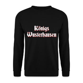 Königs wusterhausen altdeutsche Schrift Sütterlin - Unisex Pullover - Schwarz - Vorne - Alina (178cm) & Michal (187cm)
