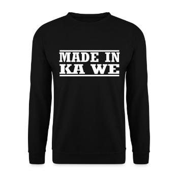 made in Königs wusterhausen - Unisex Pullover - Schwarz - Vorne - Alina (178cm) & Michal (187cm)