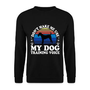 Irish Terrier Dog Lover Silhouette Vintage Sunset - Unisex Sweatshirt - black - Front - Alina (178cm) & Michal (187cm)