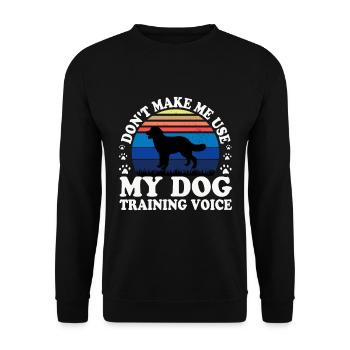 Hovawart Chien Lover Silhouette Vintage Sunset - Sweat-shirt Unisexe - noir - Devant - Alina (178cm) & Michal (187cm)