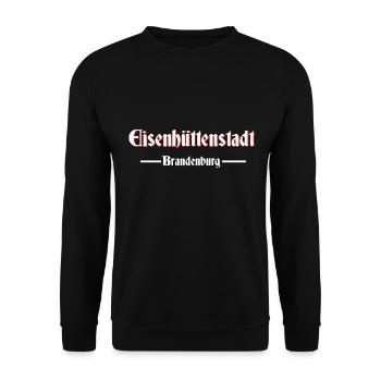 Eisenhüttenstadt - Unisex Pullover - Schwarz - Vorne - Alina (178cm) & Michal (187cm)