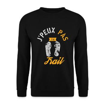 J Peux Pas J ai Trail - Sweat-shirt Unisexe - noir - Devant - Alina (178cm) & Michal (187cm)