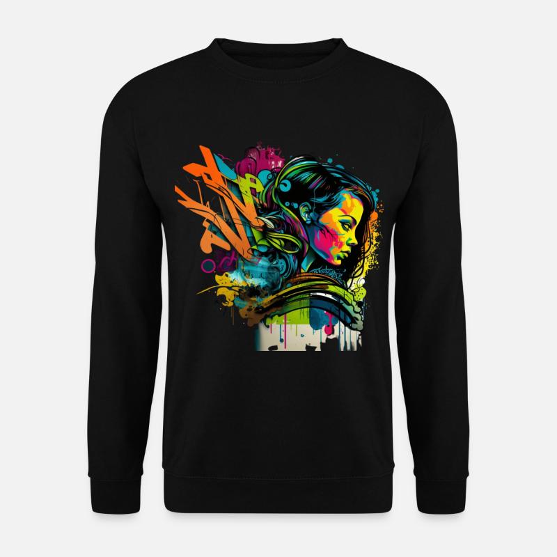 Urban Art im Graffiti-Stil - Unisex Pullover - Schwarz