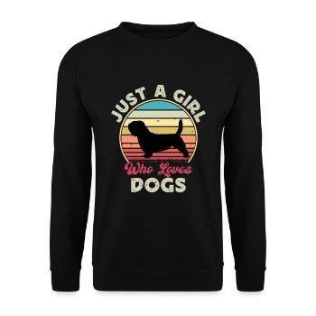Basset Griffon Vend Grand Dog Silhouette Retro - Unisex Sweatshirt - black - Front - Alina (178cm) & Michal (187cm)