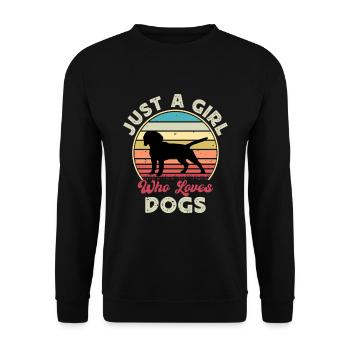 Beagle Dog Lover Silhouette Vintage Sunset - Sweat-shirt Unisexe - noir - Devant - Alina (178cm) & Michal (187cm)