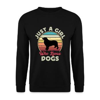 Bernois untain Dog Lover Silhouette Retro Sunset - Sweat-shirt Unisexe - noir - Devant - Alina (178cm) & Michal (187cm)