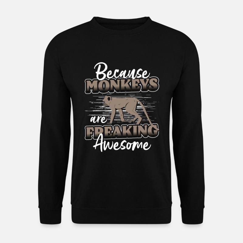 Affe Affig Menschenaffe Albern - Unisex Pullover - Schwarz