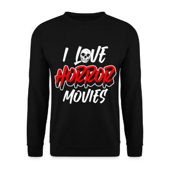 Filmstar Leinwand Action Hollywood - Unisex Pullover - Schwarz - Vorne - Alina (178cm) & Michal (187cm)