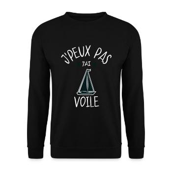 Cadeau J'peux Pas J'Ai Voile - Sweat-shirt Unisexe - noir - Devant - Alina (178cm) & Michal (187cm)