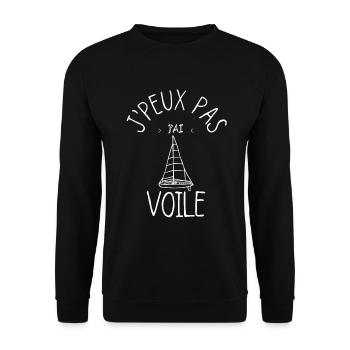 J'Peux Pas J'Ai Voile - Sweat-shirt Unisexe - noir - Devant - Alina (178cm) & Michal (187cm)