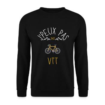 J'peux pas j'ai vtt - Sweat-shirt Unisexe - noir - Devant - Alina (178cm) & Michal (187cm)