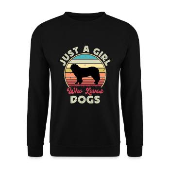 Caucasian Shepherd Dog Silhouette Retro Sunset - Unisex Sweatshirt - black - Front - Alina (178cm) & Michal (187cm)