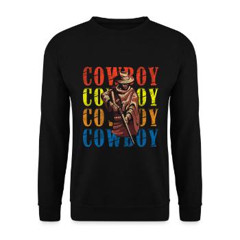 Cowboy Rodeo Dressage Lasso - Unisex Sweatshirt - black - Front - Alina (178cm) & Michal (187cm)