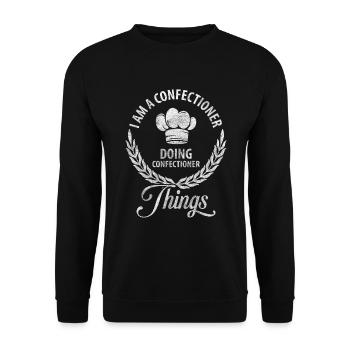 Pastry Chef Cupcake Hobby Baker Dessert - Unisex Sweatshirt - black - Front - Alina (178cm) & Michal (187cm)