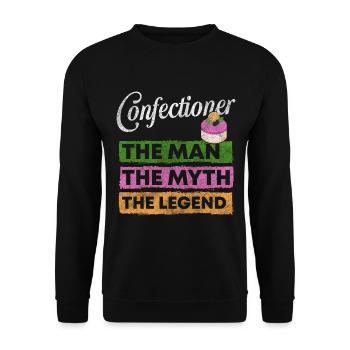 Pastry Baking Sweets - Unisex Sweatshirt - black - Front - Alina (178cm) & Michal (187cm)