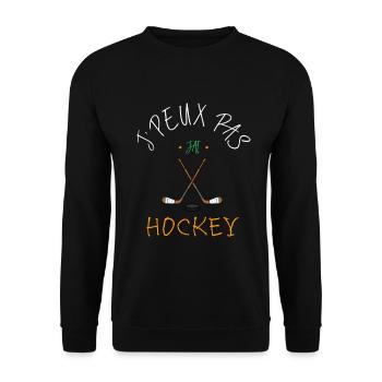 J'Peux pas J'Ai hockey - Sweat-shirt Unisexe - noir - Devant - Alina (178cm) & Michal (187cm)