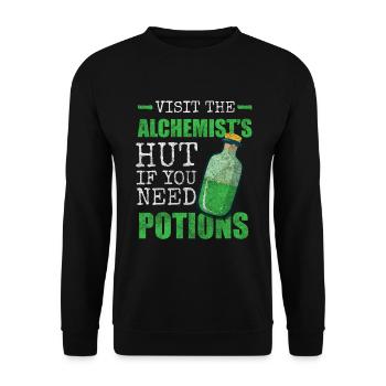 Chemistry Laboratory Magic Potion - Unisex Sweatshirt - black - Front - Alina (178cm) & Michal (187cm)