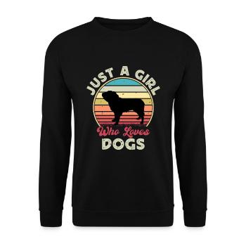 Dutch Smoushond Dog Love Silhouette Vintage Sunset - Sweat-shirt Unisexe - noir - Devant - Alina (178cm) & Michal (187cm)