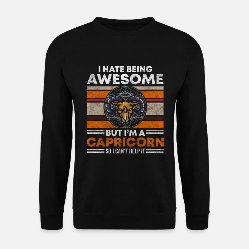 Horoskop Astrologie Januar Hartnäckig - Unisex Pullover - Schwarz