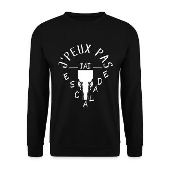 J'Peux Pas J'Ai Escalade - Sweat-shirt Unisexe - noir - Devant - Alina (178cm) & Michal (187cm)