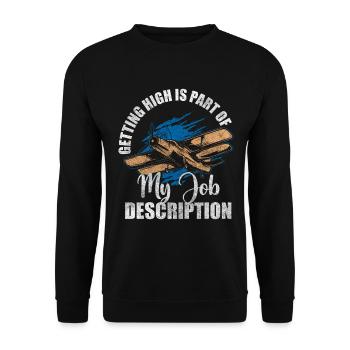 Airplane Model Building Glider - Unisex Sweatshirt - black - Front - Alina (178cm) & Michal (187cm)