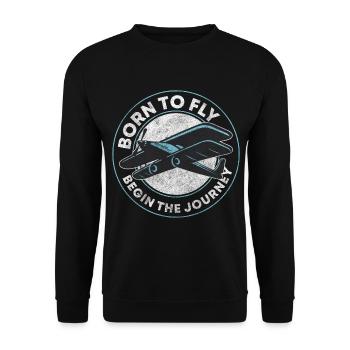 Flying Heartbeat Flying Sports Glider - Unisex Sweatshirt - black - Front - Alina (178cm) & Michal (187cm)