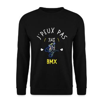 Je peux pas j'ai bmx - Sweat-shirt Unisexe - noir - Devant - Alina (178cm) & Michal (187cm)