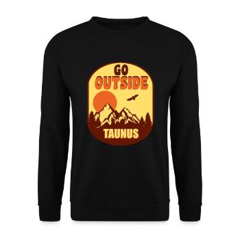 Taunus go outside - Unisex Pullover - Schwarz - Vorne - Alina (178cm) & Michal (187cm)
