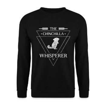 Haustier Wollmaus Südamerika Chinchilla Lover - Unisex Pullover - Schwarz - Vorne - Alina (178cm) & Michal (187cm)
