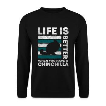 Animal de compagnie mignon - Sweat-shirt Unisexe - noir - Devant - Alina (178cm) & Michal (187cm)