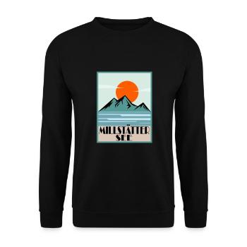 Millstätter See - Unisex Pullover - Schwarz - Vorne - Alina (178cm) & Michal (187cm)
