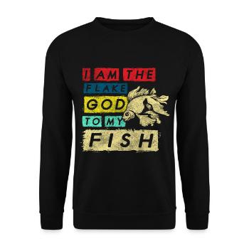 Aquarium aquarist algae goldfish - Unisex Sweatshirt - black - Front - Alina (178cm) & Michal (187cm)