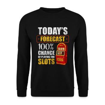 Kasino Slot Spiele Poker - Unisex Pullover - Schwarz - Vorne - Alina (178cm) & Michal (187cm)