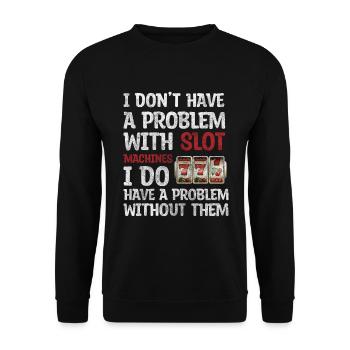 Casino Happiness Gambling Addiction - Sweat-shirt Unisexe - noir - Devant - Alina (178cm) & Michal (187cm)