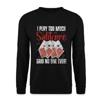 Jeu de cartes Jeu de cartes Spades - Sweat-shirt Unisexe - noir - Devant - Alina (178cm) & Michal (187cm)