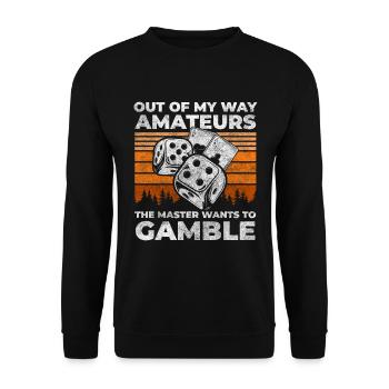 Jeu de cartes - Sweat-shirt Unisexe - noir - Devant - Alina (178cm) & Michal (187cm)