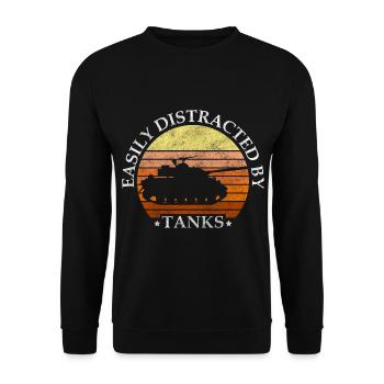 Leopard Fighting Power - Unisex Sweatshirt - black - Front - Alina (178cm) & Michal (187cm)