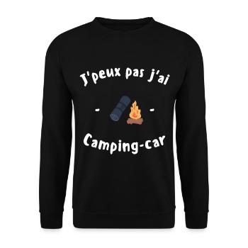 Je peux pas j ai camping car - Sweat-shirt Unisexe - noir - Devant - Alina (178cm) & Michal (187cm)