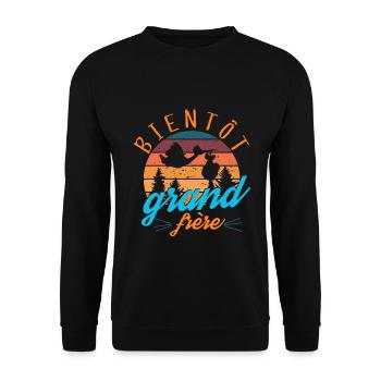 bientôt grand frère - Sweat-shirt Unisexe - noir - Devant - Alina (178cm) & Michal (187cm)