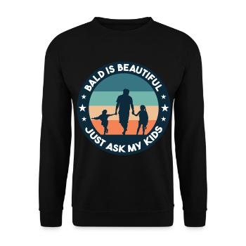 Kahl ist schön - Unisex Pullover - Schwarz - Vorne - Alina (178cm) & Michal (187cm)